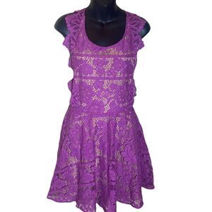 For love and lemons dress Gianna lace overlay skater cross back coquette fairy